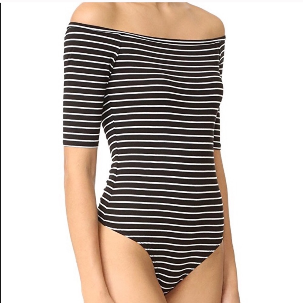 Paige Liv black and white stripe bodysuit 🖤